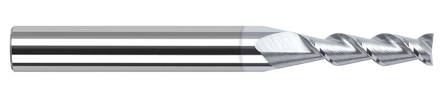 Picture of Harvey Tool 24208-C8 .125 D x 45 Helix CarbideEM, 2 FL TiB2 End Mill Standard Flute Standard Helix Carbide TiB2 Single End Ball NoseBall